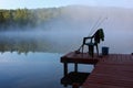 Fishing in the early morning Royalty Free Stock Photo
