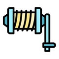 Fishing equipment icon color outline vector Royalty Free Stock Photo