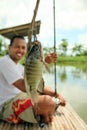 Fishing fishpond Royalty Free Stock Photo