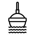 Fishing float lure icon, outline style Royalty Free Stock Photo