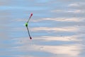 Fishing float on the water surface Royalty Free Stock Photo