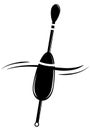 Fishing float on the water vector Royalty Free Stock Photo