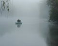 Fishing in a Fog Royalty Free Stock Photo