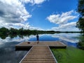 Fishing on a Gorgeous Summer Day Royalty Free Stock Photo