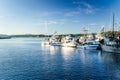 Fishing Harbor at Sunset Royalty Free Stock Photo