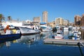 Fishing harbour, Fuengirola. Royalty Free Stock Photo