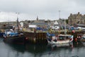 Fishing harbour of Stromness, the second-most populous town in Mainland Orkney, Scotland Royalty Free Stock Photo