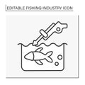 Fishing harpoon line icon