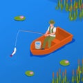 Fishing Hobby Illustration