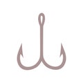 Fishing Hook, Barbed fish hook vector icon