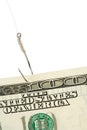 Fishing Hook and Dollar Royalty Free Stock Photo