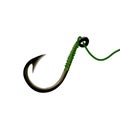 Fishing hook with green fishing line