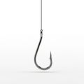 Fishing Hook Hanging on a String angling bait Royalty Free Stock Photo