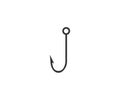Fishing, hook icon. Vector illustration, flat design Royalty Free Stock Photo