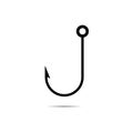 Fishing hook icon vector Royalty Free Stock Photo