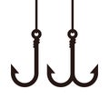 Fishing hook set Royalty Free Stock Photo