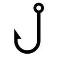 Fishing hook vector icon Royalty Free Stock Photo