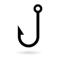 Fishing hook vector icon Royalty Free Stock Photo