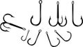 Fishing Hooks Royalty Free Stock Photo