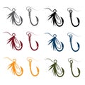 fishing hooks and lures Royalty Free Stock Photo