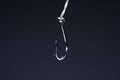 Fishing hooks made of forged steel with rehoeing particularly pointed and sharp Royalty Free Stock Photo