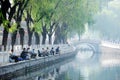 Fishing in Houhai lake,Beijing