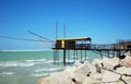 Fishing house at the sea