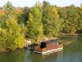 Fishing houseboat on Danube Vienna