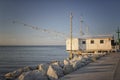 Fishing hut on the harbour channel