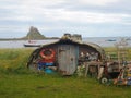 Fishing Hut on Lindisfarne, Northumberland, Northern England Royalty Free Stock Photo