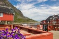 Fishing huts in Lofoten island in Norway Royalty Free Stock Photo