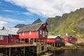 Fishing huts in Lofoten island in Norway Royalty Free Stock Photo