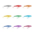 Fishing icon isolated on white background. Set icons colorful Royalty Free Stock Photo