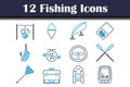 Fishing Icon Set Royalty Free Stock Photo