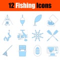 Fishing Icon Set Royalty Free Stock Photo
