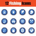 Fishing icon set.