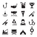 Fishing icon set