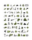 Fishing icons, sketch for your design