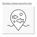 Fishing industry line icon