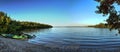 Fishing Kayak ready for launch on the shore of Estero Bay on Big Hickory Island Royalty Free Stock Photo