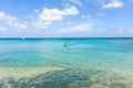 Fishing in a kayak in the windward islands Royalty Free Stock Photo