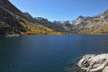 The fishing lake with azure water Royalty Free Stock Photo