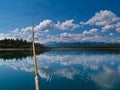 Fishing on Lake Laberge, Yukon Territory, Canada Royalty Free Stock Photo