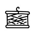 fishing line spool outline vector doodle simple icon Royalty Free Stock Photo