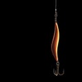Fishing lure isolated on black with clipping path Royalty Free Stock Photo