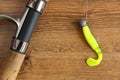 Fishing lure, rod and reel Royalty Free Stock Photo