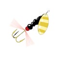 Fishing lure vector illustration isolated on a white background in EPS10 Royalty Free Stock Photo