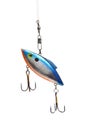 Fishing lure on white