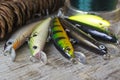 Fishing lures and accessories Royalty Free Stock Photo