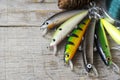 Fishing lures and accessories Royalty Free Stock Photo
